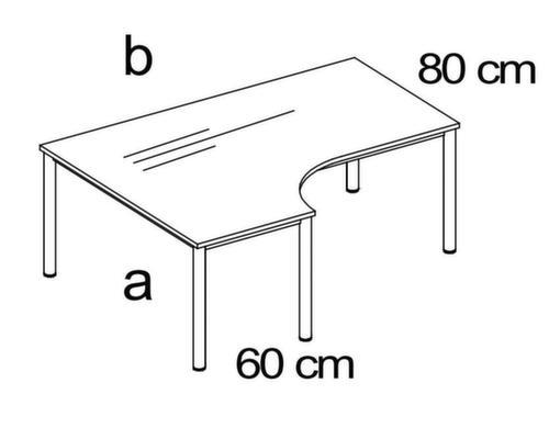 Nowy Styl Höhenverstellbarer Freiform-Schreibtisch E10