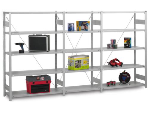 hofe System-Steckregal in mittelschwerer Bauart, Höhe x Breite x Tiefe 2500 x 1310 x 335 mm, 6 Böden