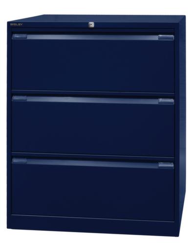 Bisley Hängeregistraturschrank, 3 Auszüge, oxfordblau/oxfordblau