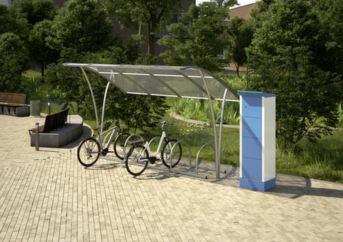 Thurmetall E-Bike Ladestation, Ausführung D, A, NL, RAL9006 Weißaluminium/RAL9006 Weißaluminium