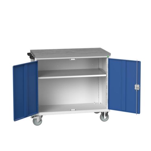 bott Mobile Werkbank verso, 1 Schrank, RAL7035 Lichtgrau/RAL5010 Enzianblau