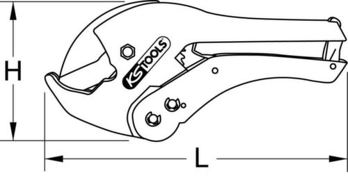 KS Tools Automatik-Kunststoff-Rohrschere 0-42mm