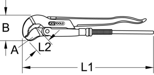 KS Tools 45° gewinkelte Eckrohrzange