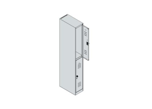 C+P Doppelstöckiger Spind Classic Plus, Abteilbreite 250 mm