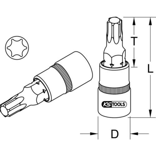 KS Tools 1/2" Bit-Stecknuss Torx