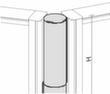 Gera Verbindungssäule Pro ProfiLine für Trennwand, Höhe 1200 mm