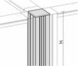 Gera Verbindungssäule Pro ProfiLine für Trennwand, Höhe 1200 mm