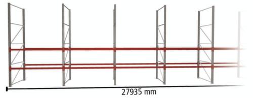 META Palettenregal MULTIPAL HxB 4400x27935 mm mit 3 Lagerebenen für insgesamt 90 Paletten